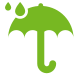 Regen und Regenschirm logo aktiv