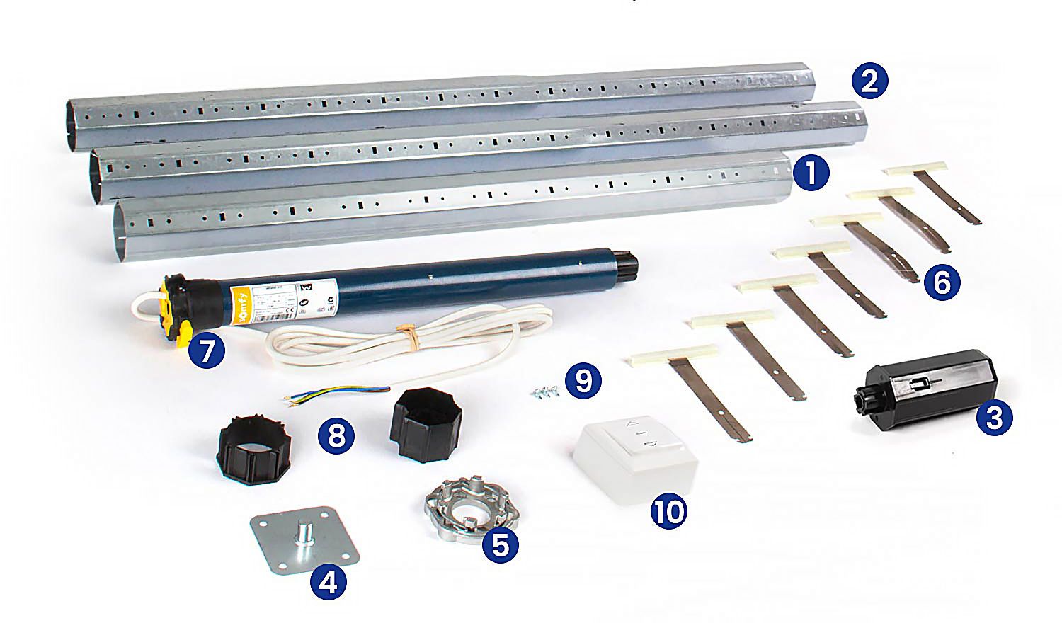 set 60 somfy rollladenwelle kabelmotor 3500mm