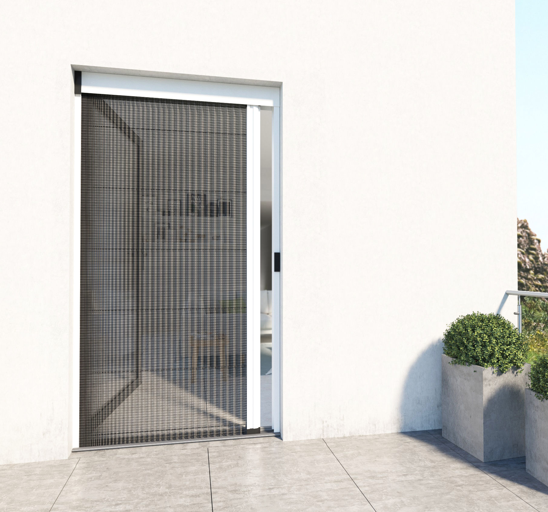 pantalla de la puerta instalada