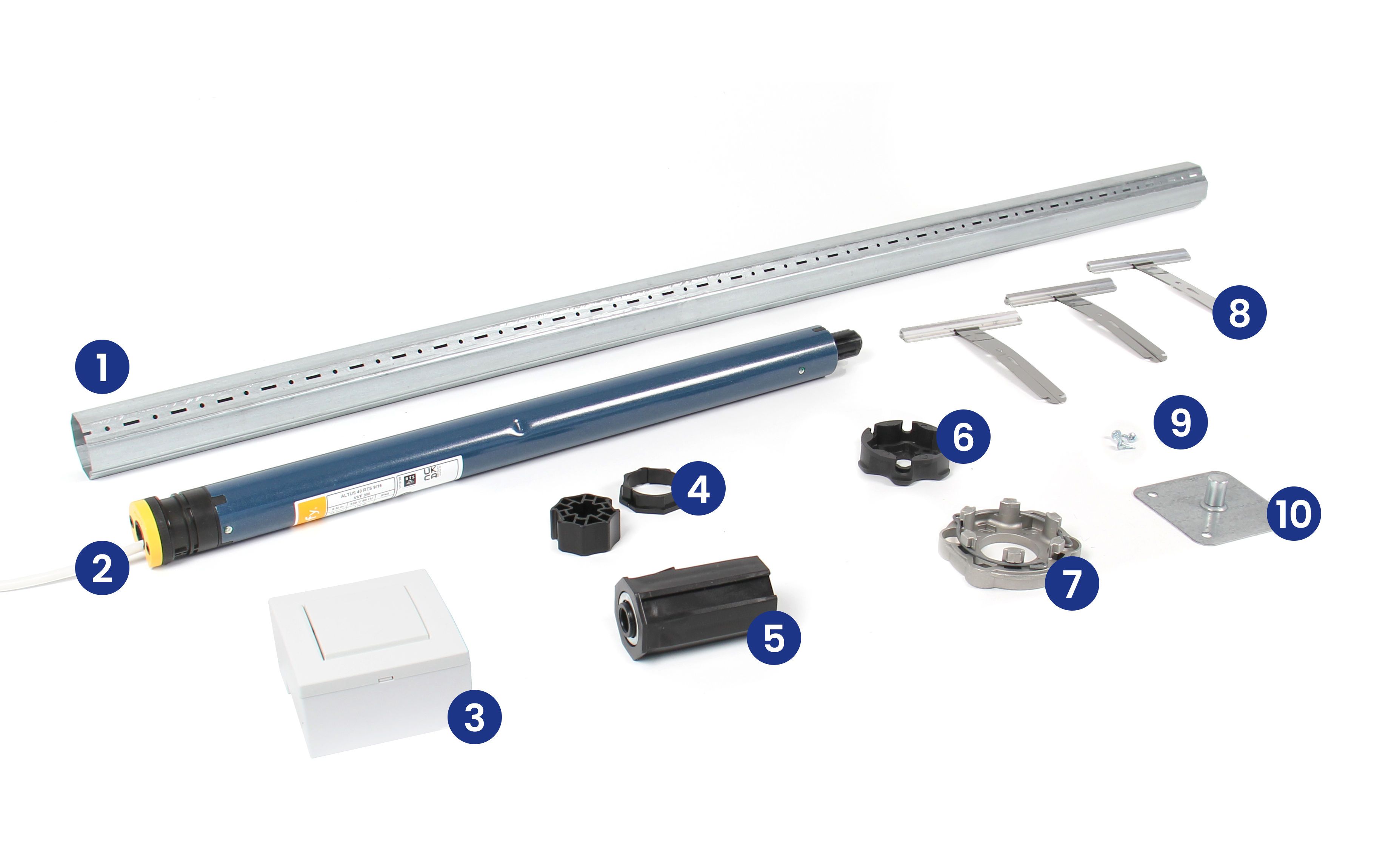 005093 kit eje motorizado motor con cable somfy persiana enrollable composicion