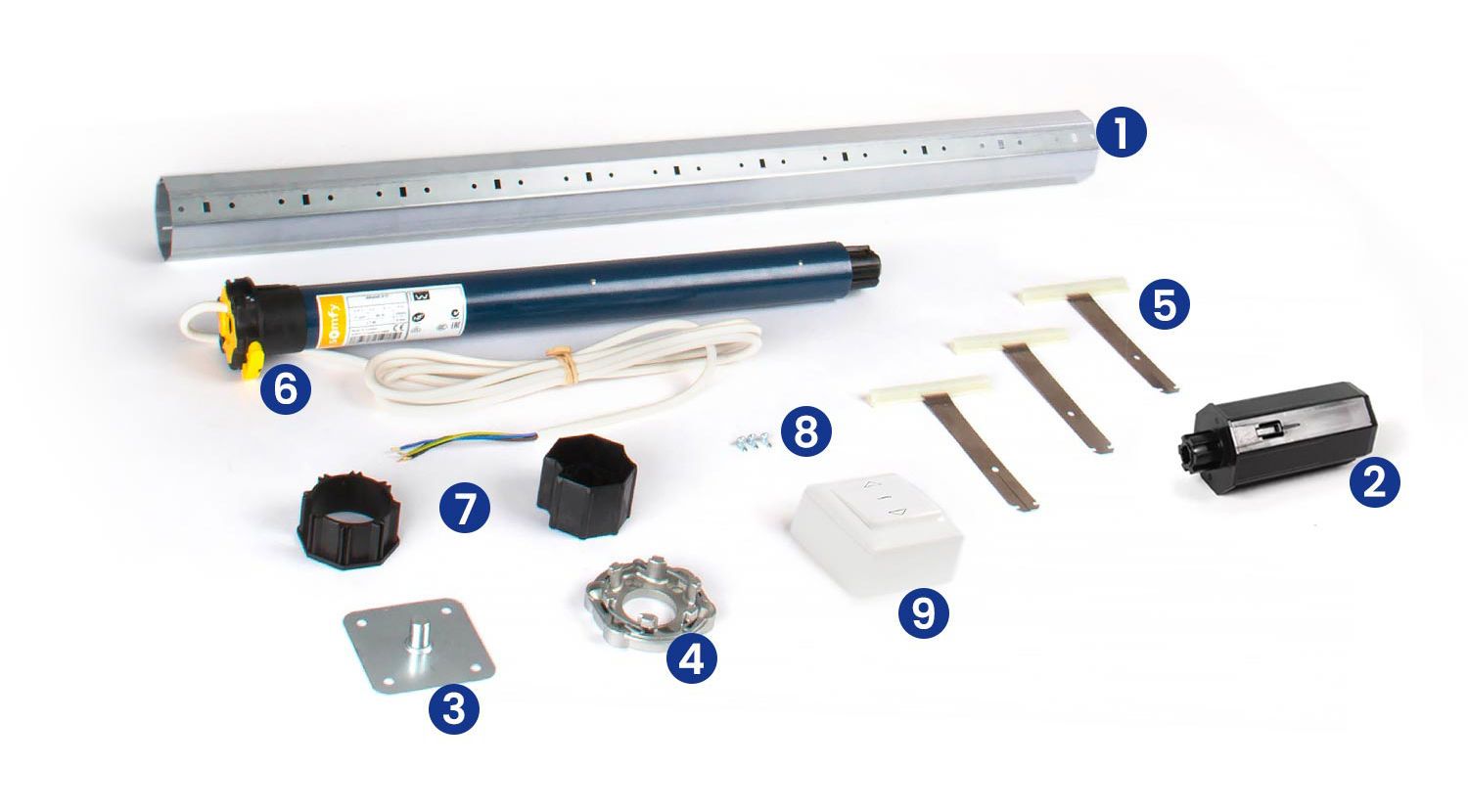 pack 60 con cable somfy kit eje motorizado con cable somfy persiana enrollable composicion 1500mm