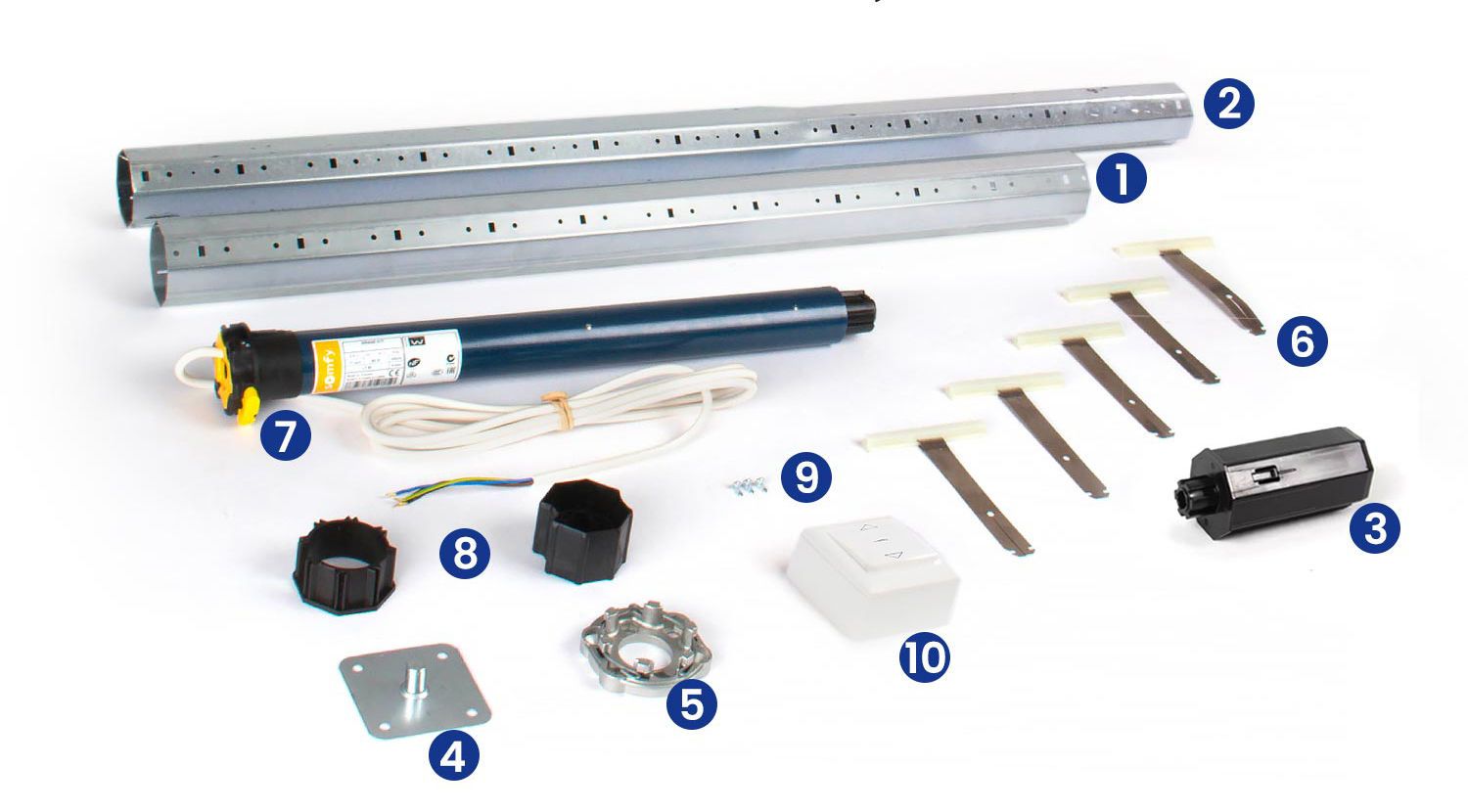 pack 60 con cable somfy kit eje motorizado con cable somfy persiana enrollable composicion 2500mm