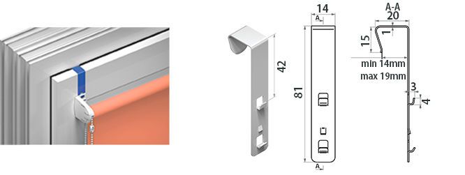 fijacion sin necesidad de taladrar dimensiones