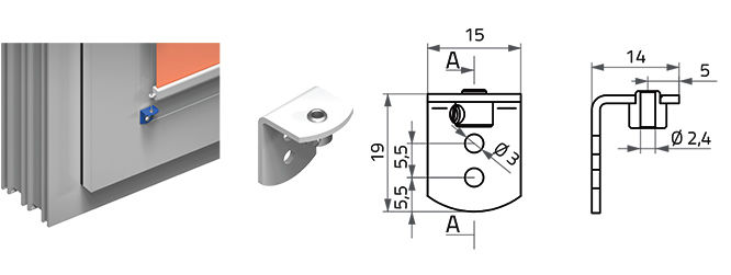 fijación guias laterales metal dimensiones