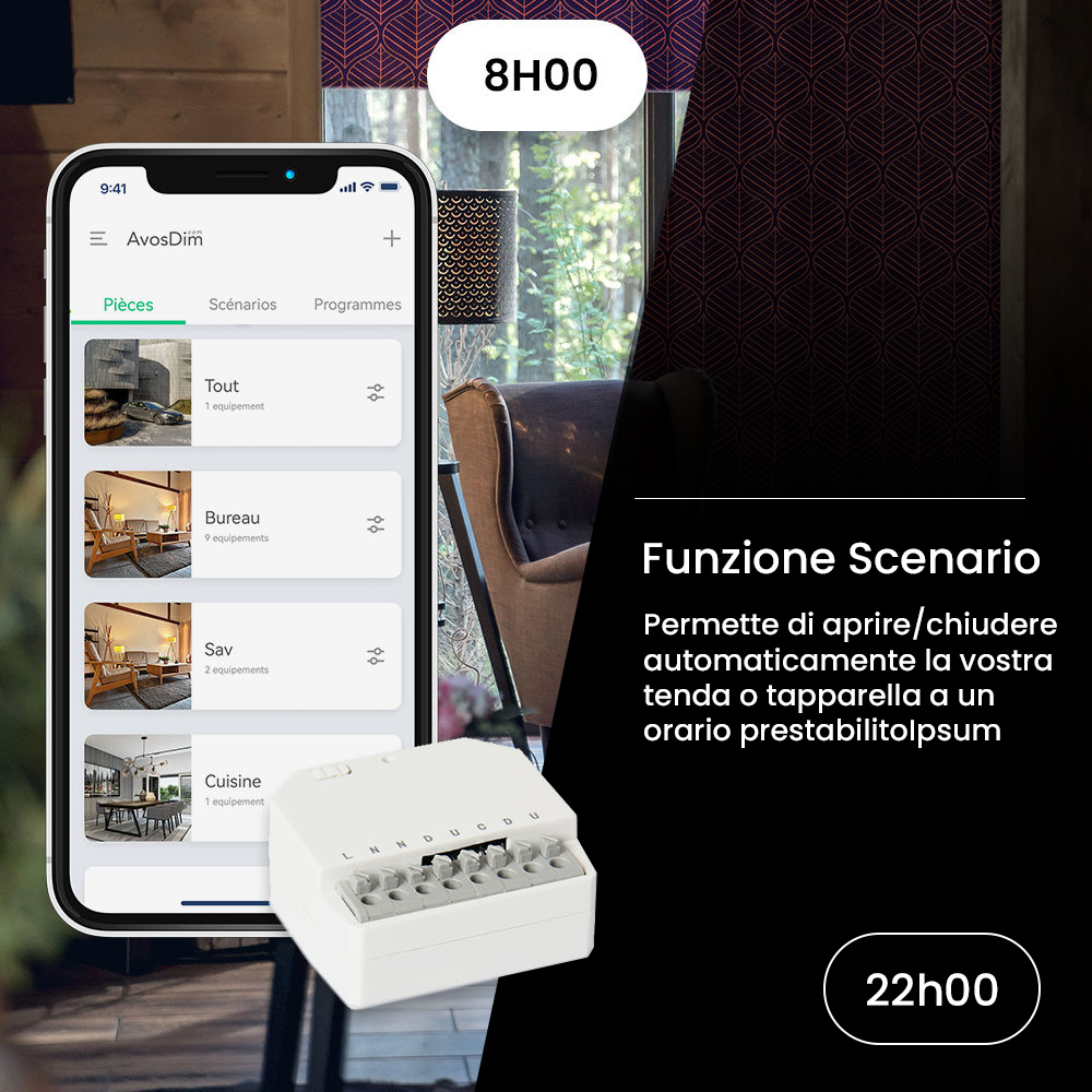 Programmazione tapparella tramite ricevitore WiFi