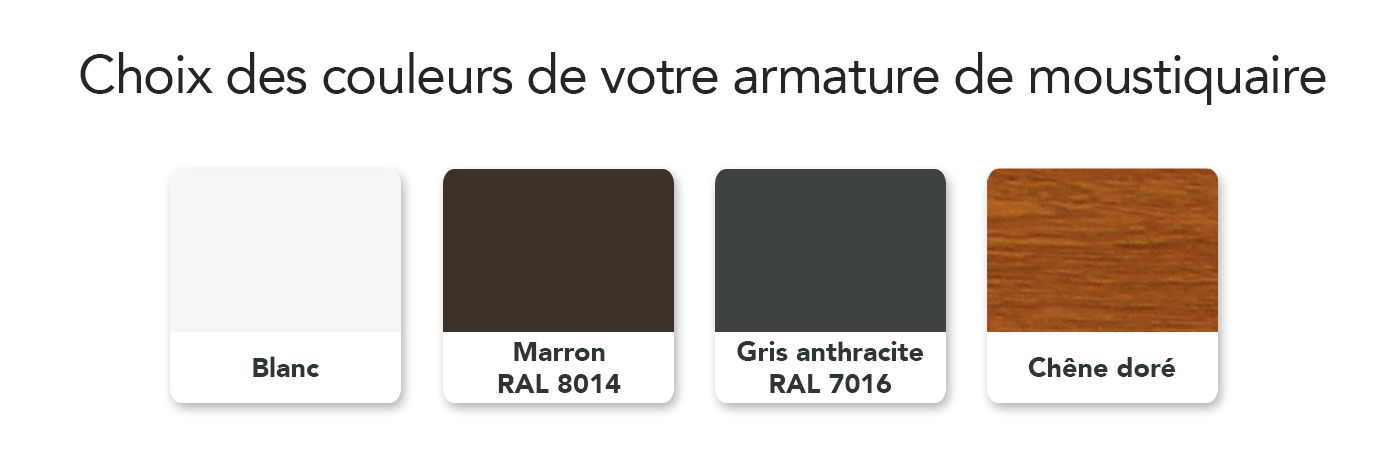 Coloris moustiquaire aluminium