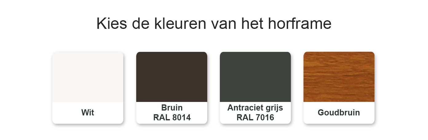 Kleuren aluminium hordeur