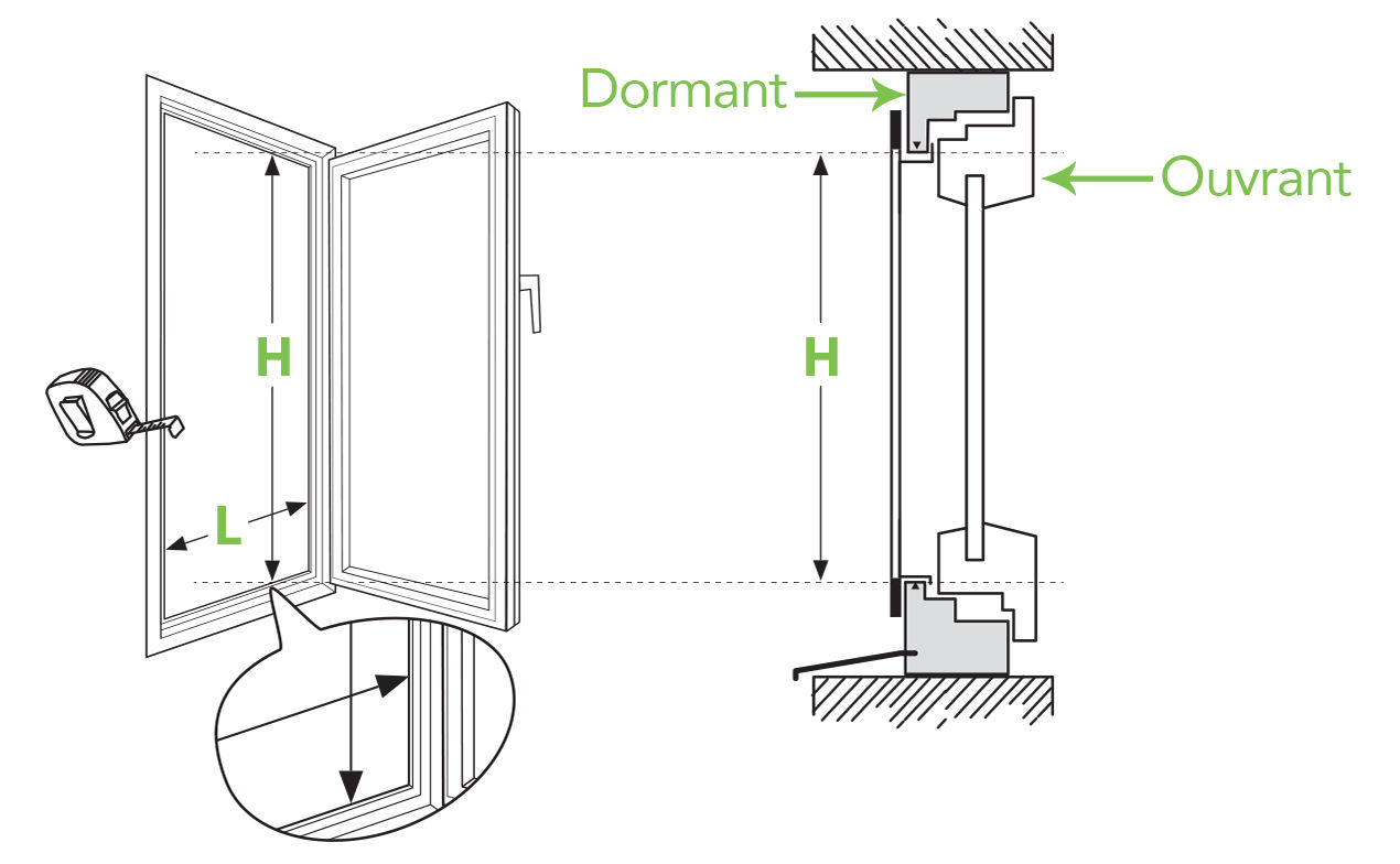 ▷ Moustiquaire cadre fixe fenêtre sans percage sur mesure 