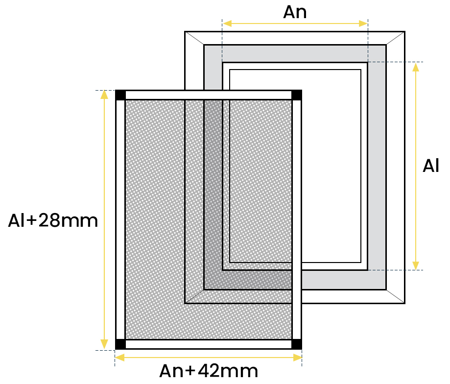 dimensions cadre moustiquaire sans percer
