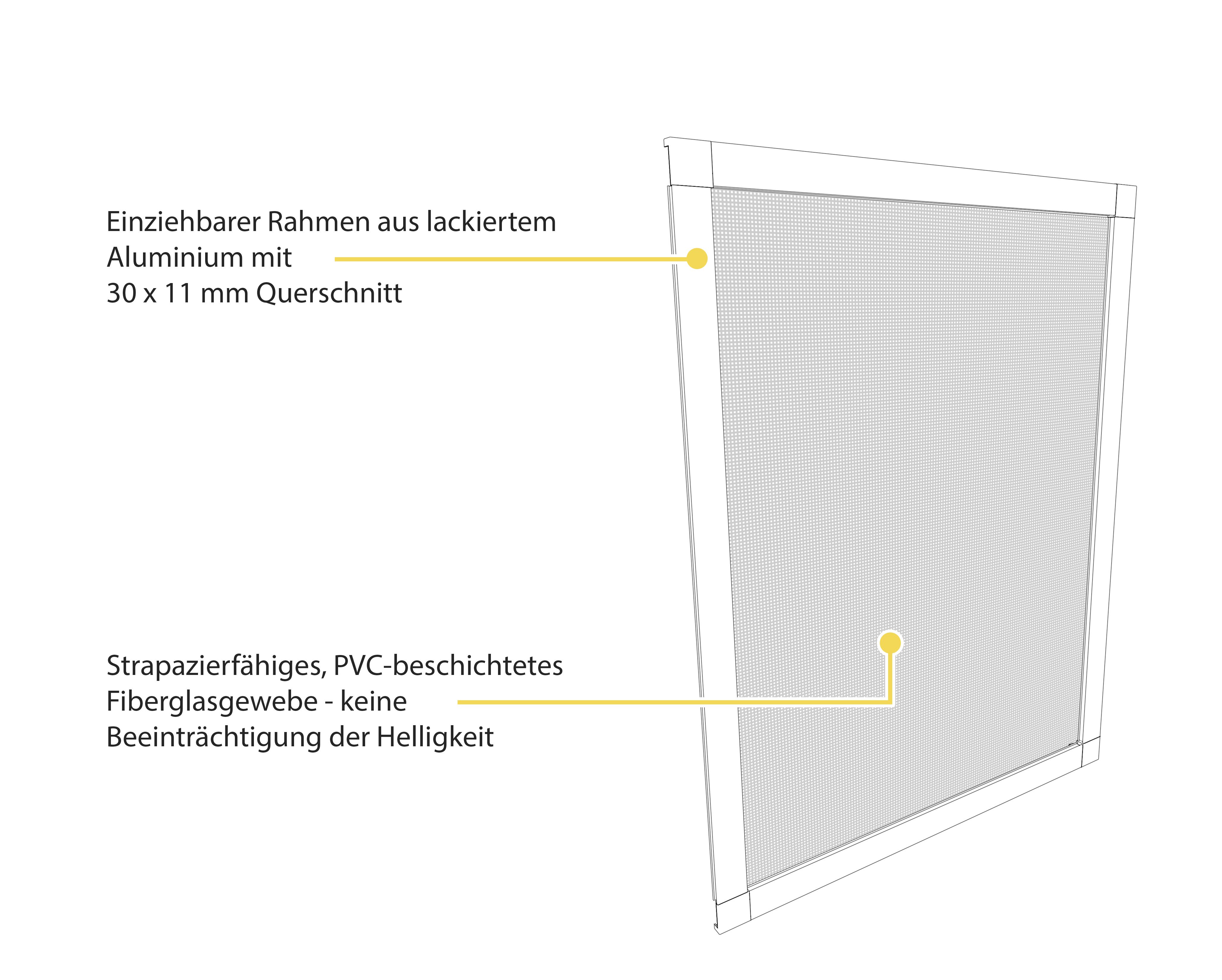 verstellbarer Insektenschutzrahmen für Fenster auf der Außenseite