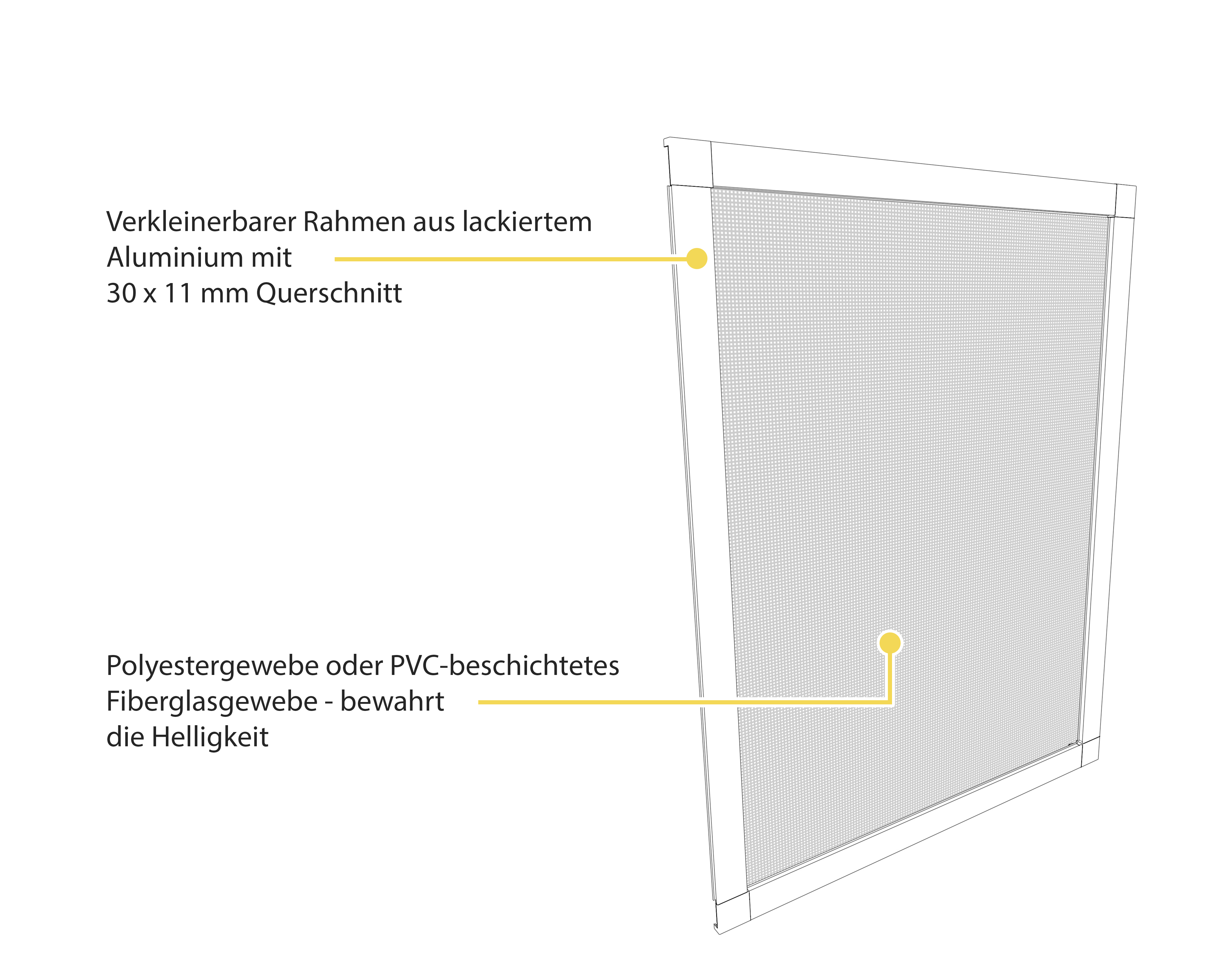 verstellbarer Insektenschutzrahmen für Fenster auf der Außenseite
