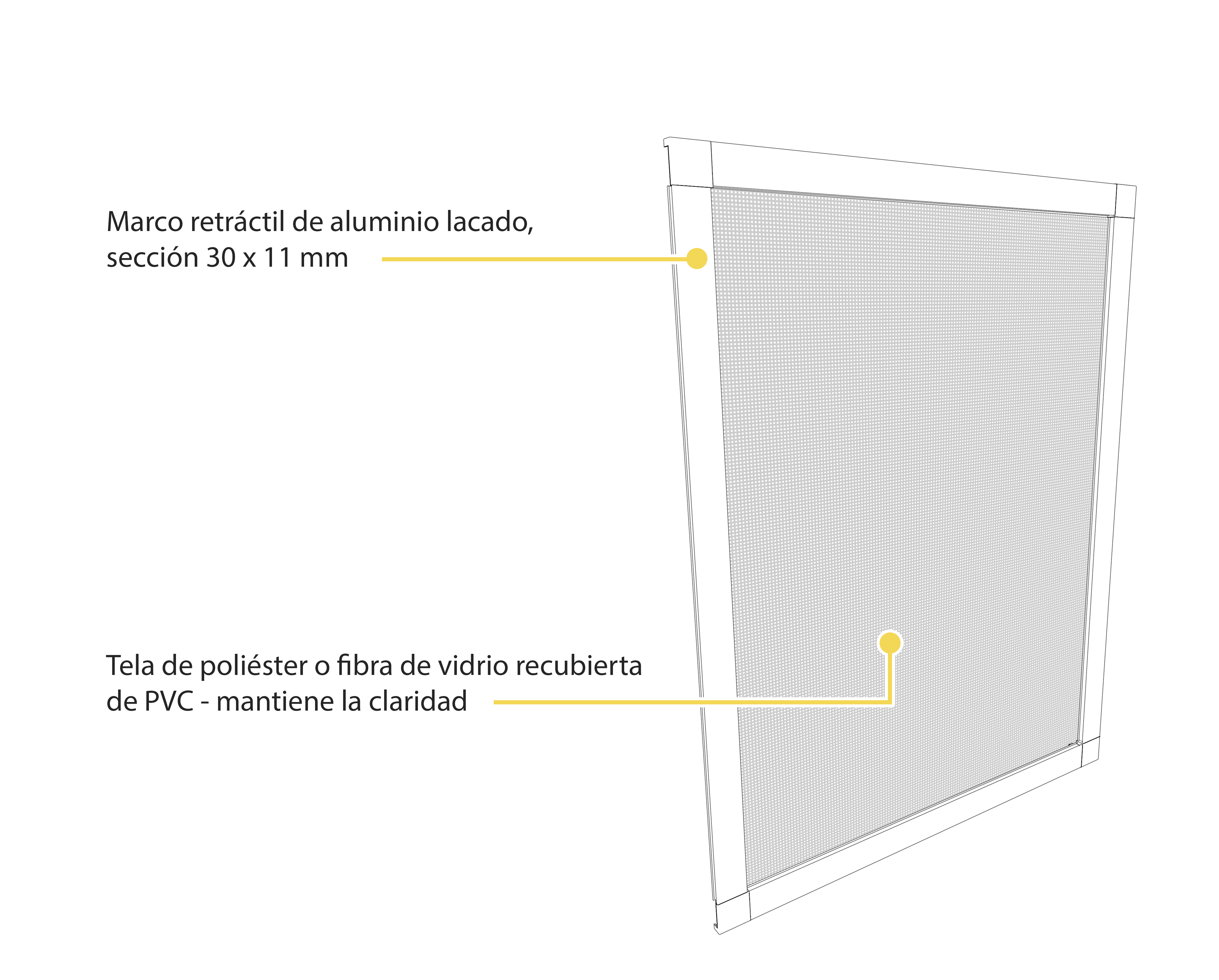cadre moustiquaire fenetre ajustable côté extérieur