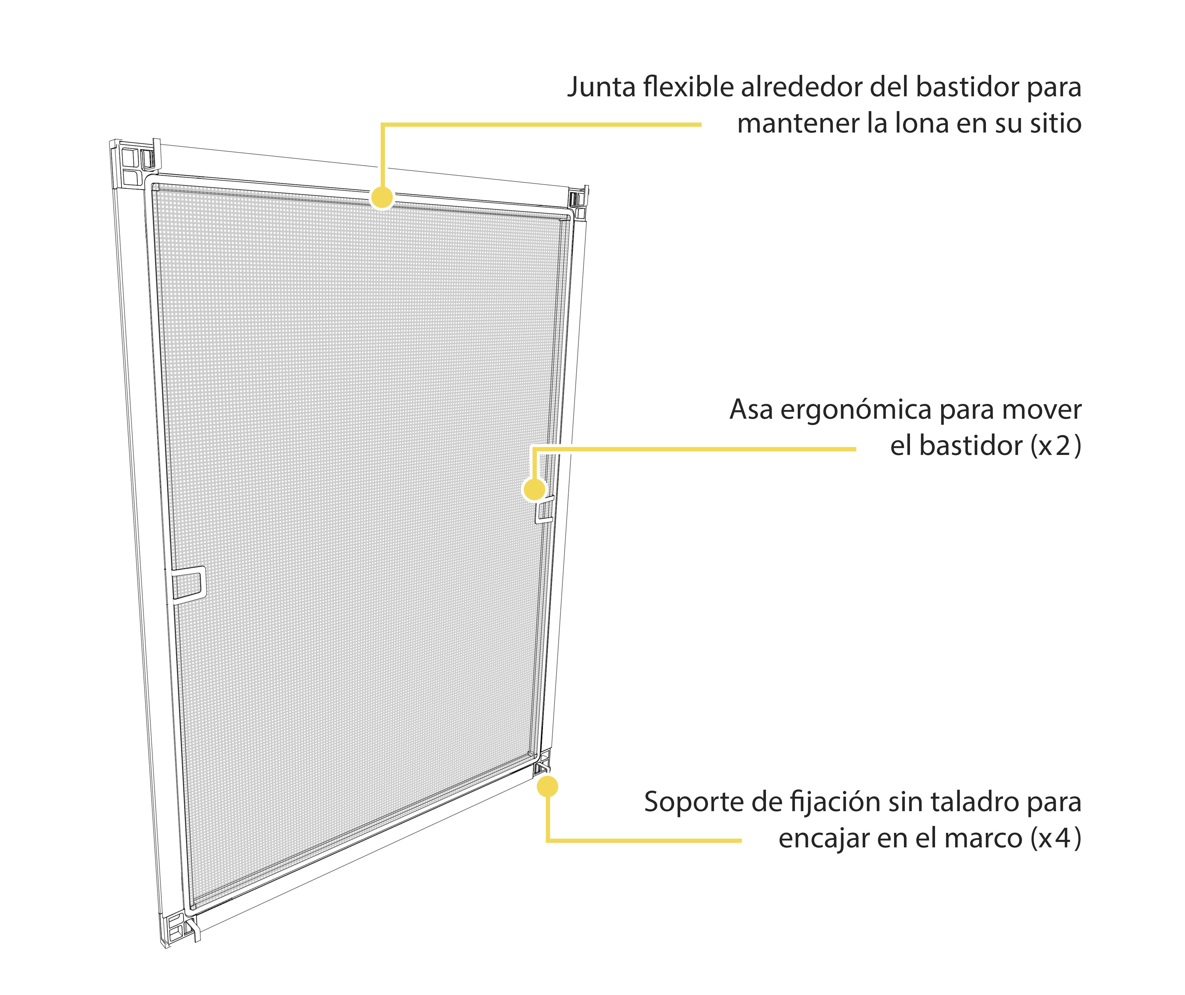 cadre moustiquaire fenetre ajustable coté intérieur