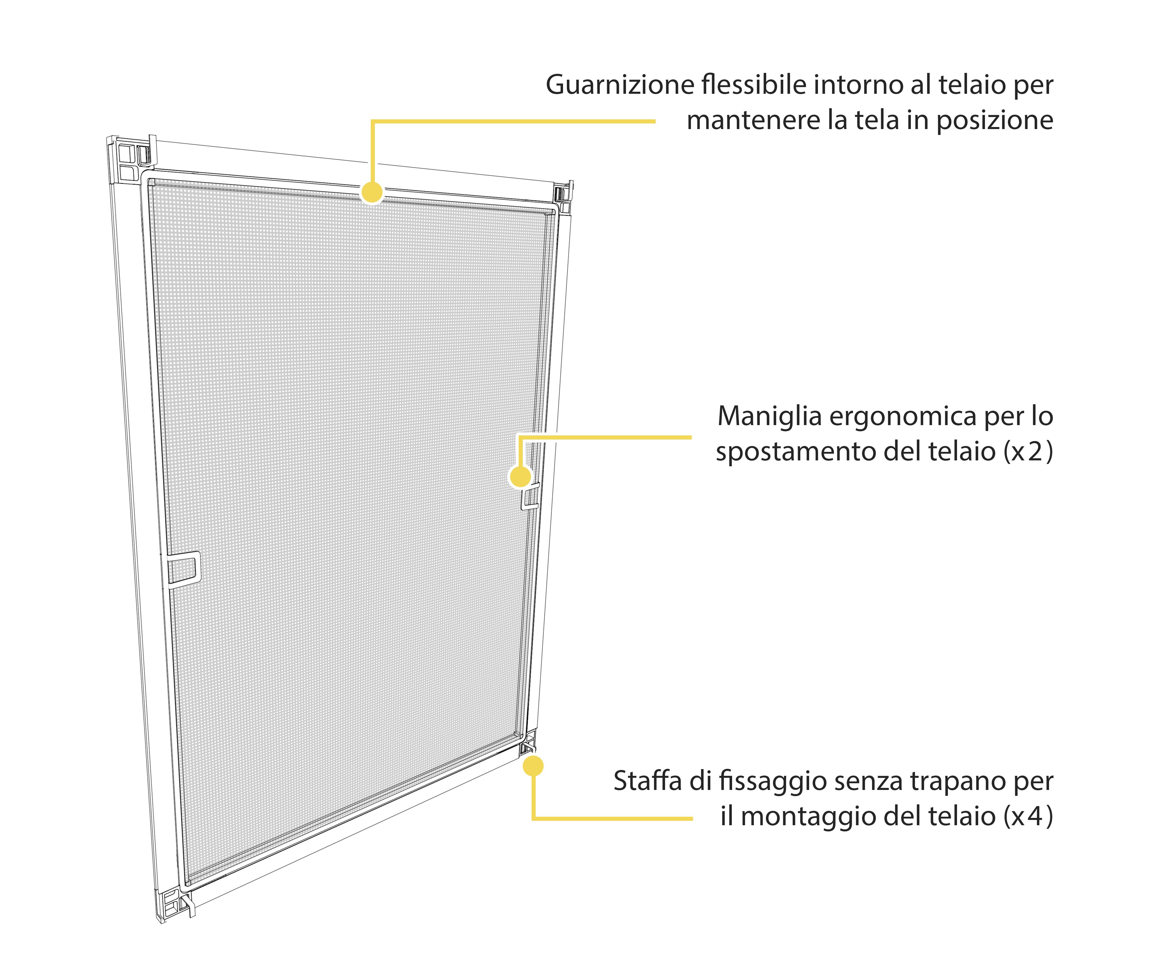 zanzariera tagliabile lato esterno 