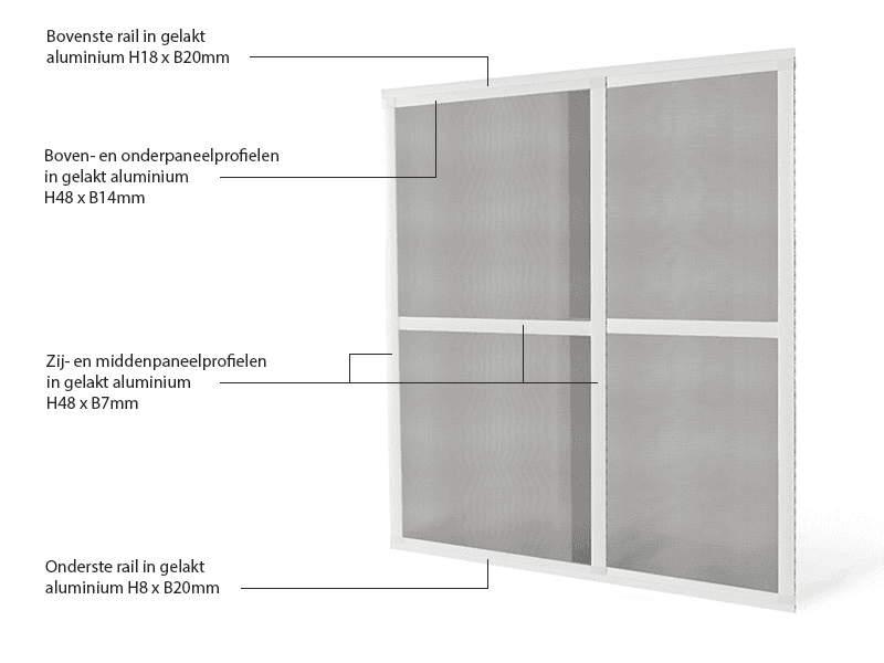 Hordeur schuifpui aluminium