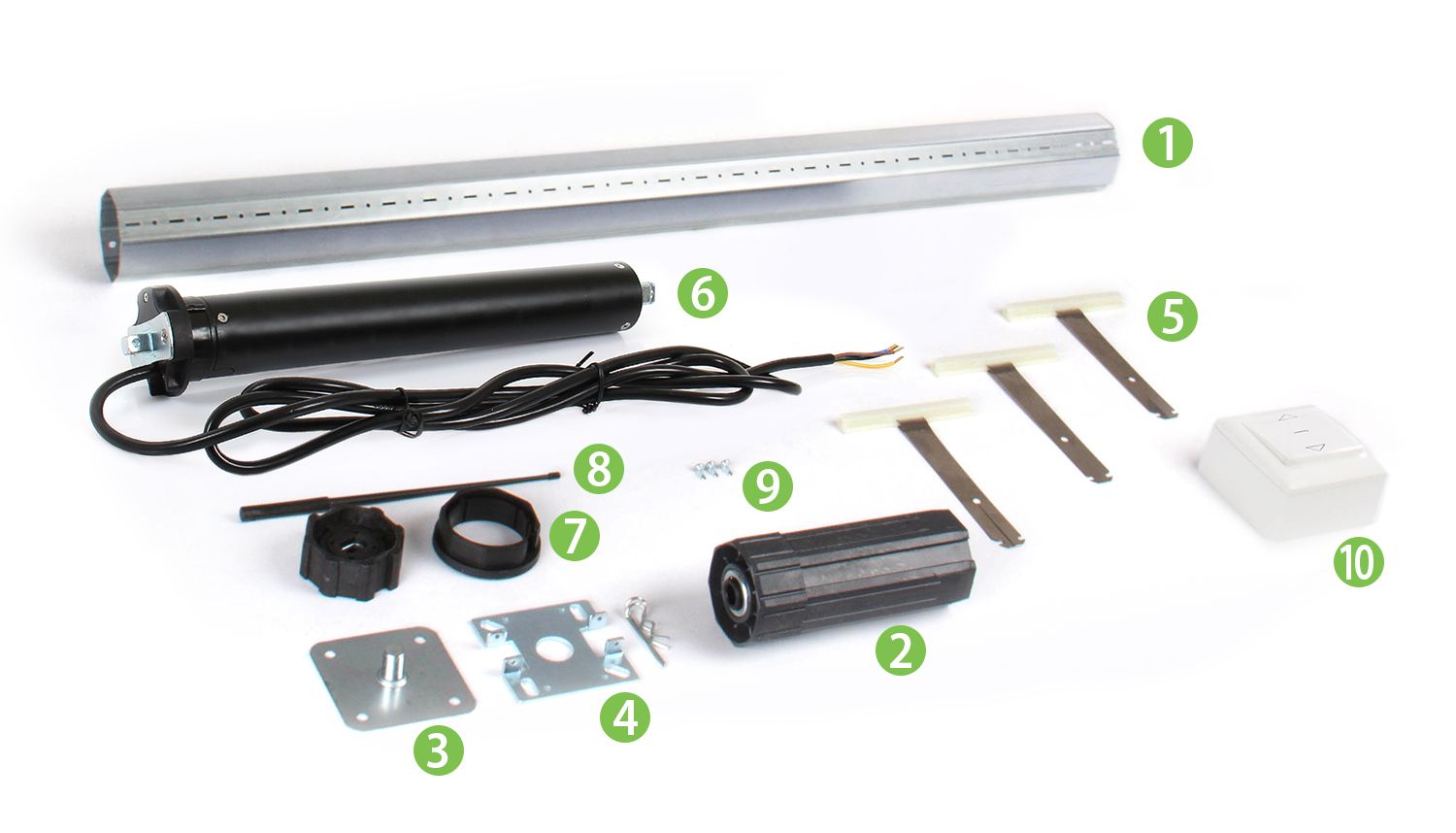 Contents of avosdim motorisation pack