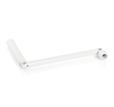 Poignée pour manivelle hexagonale Ø 10mm acier laqué blanc Lg totale 310mm