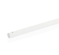Tringle seule hexagonale Ø 10mm acier laqué blanc