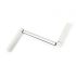 Poignée pour manivelle Ø 12mm acier laqué blanc Lg totale 310mm