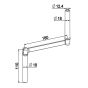Poignée pour manivelle ronde Ø 12mm acier laqué blanc Lg totale 310mm