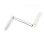 Poignée pour manivelle ronde Ø 12mm acier laqué blanc Lg totale 310mm