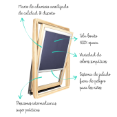 Cortina opaca para ventana Roto