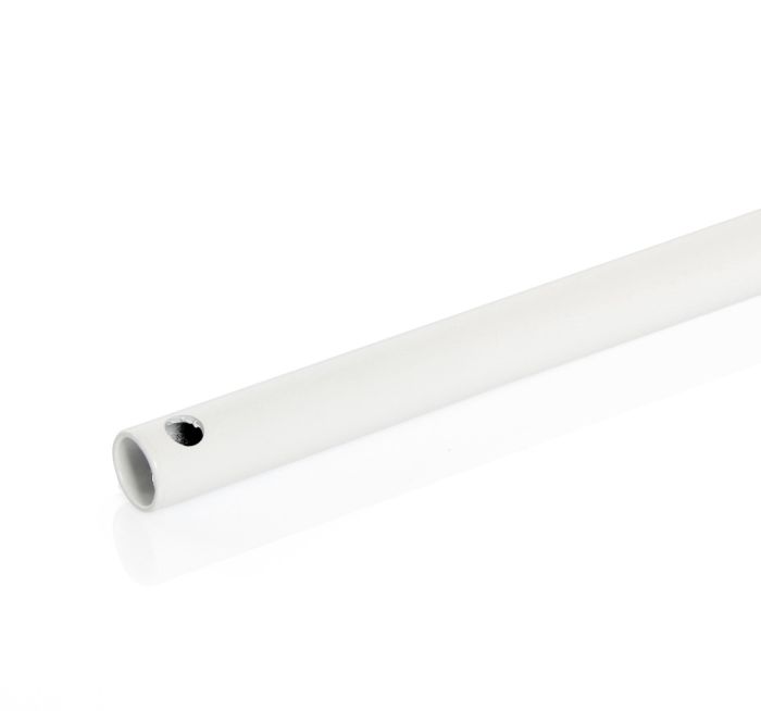 Manivelle seule ronde Ø 12mm acier laqué blanc