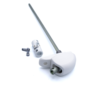 Renvoi 120° tirage direct 6p7 l355 blanc - ZF D601ANG