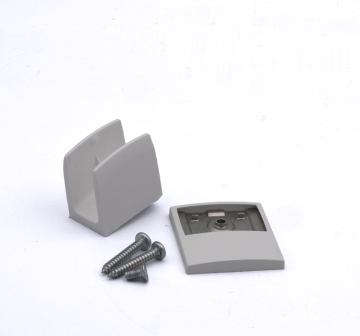 Lot. clip + plaquette + cache vis gris - ZF F141AB