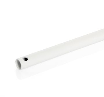 Manivelle seule ronde Ø 12mm acier laqué blanc