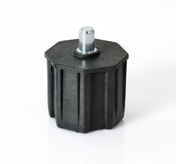 Embout de tube octogonal ø 60mm avec pivot intégré