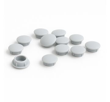 Cache vis gris Ø6mm - Lot de 10
