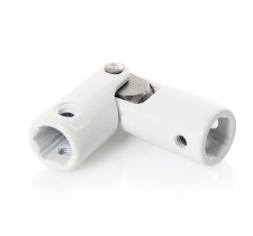 Cardan sortie hexagonale 10mm acier laqué blanc