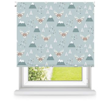 Tendina avvolgibile per bambini con motivo scandinavo dolce