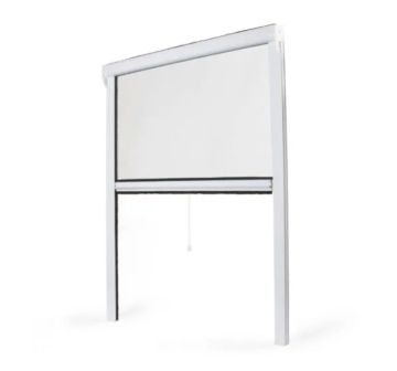 Insektenschutzrollo für Fenster B 1500 mm x H 1600 mm - PVC - Weiß
