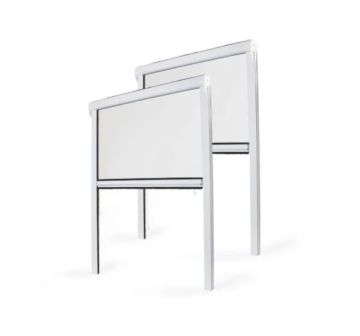 Eco-Angebot 2 Insektenschutzrollo für Fenster B 1500 mm x H 1600 mm - PVC - Weiß