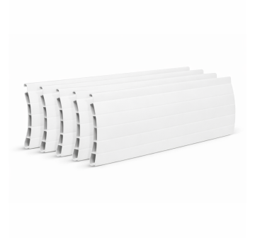 Pack de 5 lamas de PVC NO PERFORADAS blancas – 1150 mm