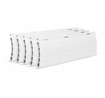 Pack de 5 lamas de PVC PERFORADAS blancas – 1450 mm