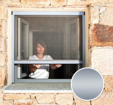 moustiquaire pour fenetre gris argent