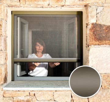 moustiquaire pour fenetre store bronze