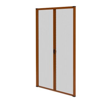 Moustiquaire sur mesure double porte ALU Chêne doré