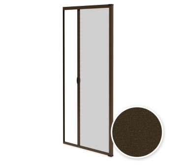 Persiana mosquitera enrrollable puerta marron