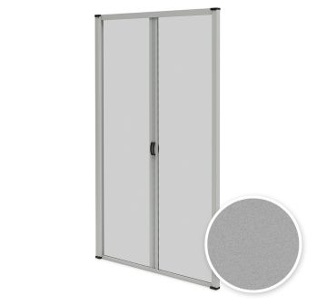 Persiana mosquitera enrrollable doble puerta gris