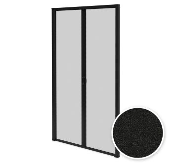 Persiana mosquitera enrrollable doble puerta negro