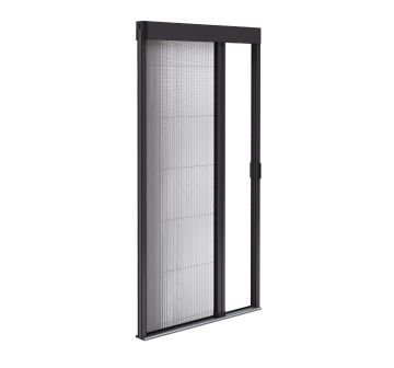 Moustiquaire plissée L1200 x H 2400 mm - Gris 7016