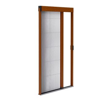 Moustiquaire plissée L1200 x H 2200 mm - Chêne Dôré