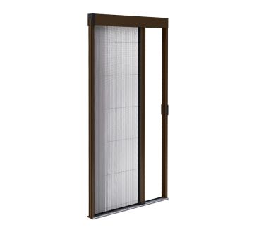 Moustiquaire plissée L1200 x H 2400 mm - Marron 8014