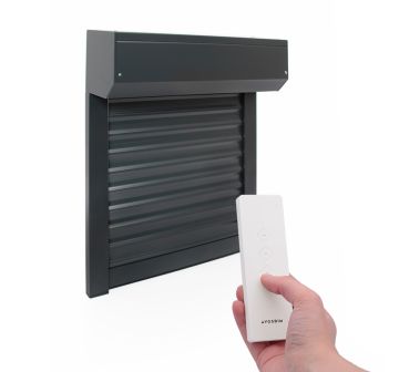 Persiana Enrollable Recortable Radio ALU Gris 7016 Al 100 x An 80 cm