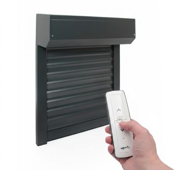 Persiana enrollable recortable ALU Somfy radio 120x100 Gris antracita 7016