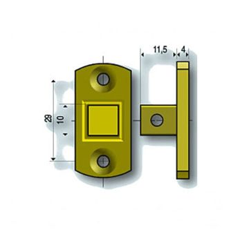 Support LS40 carré de 10 pour moteurs Somfy Ø40mm 9500602